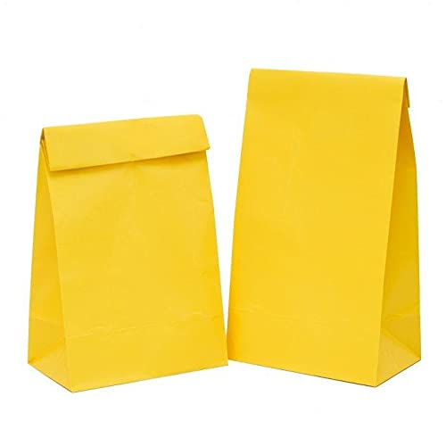 Unique Party- Paquete de 12 bolsas de regalo de papel, Color amarillo (59000)