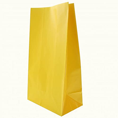 Unique Party- Paquete de 12 bolsas de regalo de papel, Color amarillo (59000)