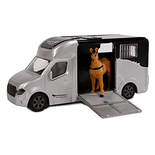 Van Manen 510211 Anemone Die Cast - Transportador de Caballos, Color Rosa (con luz y Sonido, 1 Caballo, Incluye batería)