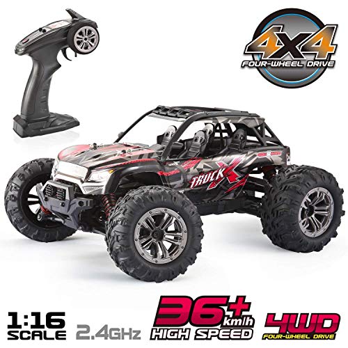 VATOS Coche Teledirigido 36 km/h 1:16 4WD Coche Radiocontrol Coche RC Coche Control Remoto Navidad Regalos