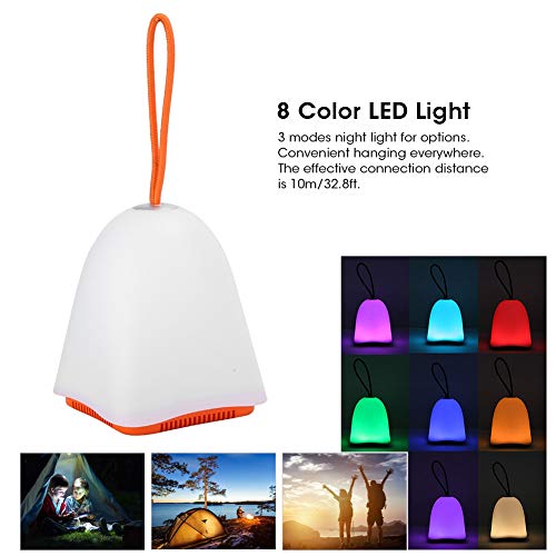 Vcriczk Altavoz, luz LED Altavoz Inteligente, luz Nocturna USB Soporte para Llamadas Manos Libres Tarjeta de Memoria para el Dormitorio de la casa(Naranja, Tipo de Torre Inclinada de Pisa)