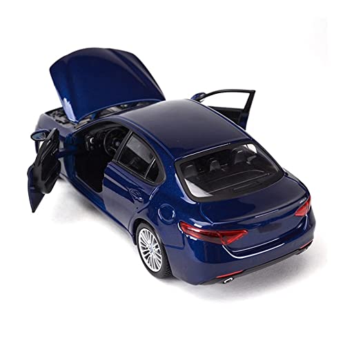 Vehículo a Escala 1:24 For Al-FA Romeo Giulia Deportes Coche Estado Estado Matrices Vehículos Modelo Coleccionable Coche Educativo Niños Regalos Niño Juguete (Color : Blue)