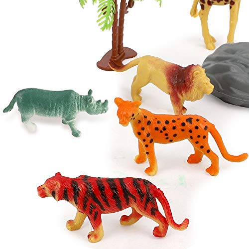 Veluoess 6 Paquetes Animales de Juguete, Animales de Juguete Salvajes Figuras Animales de Mundo Zoológico Conjunto de Juguetes de Animales de Granja Regalos para Niños 3+