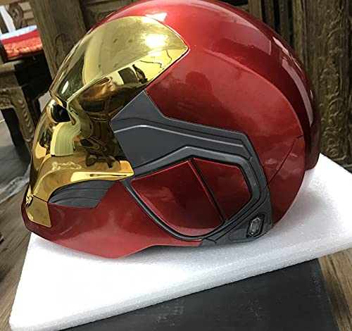 Vengadores Iron Man Casco Máscara Halloween Película Cosplay Disfraz Accesorios Casco Portátil, Gold Iron Man Helmet Mask 1: 1 MK85