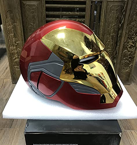 Vengadores Iron Man Casco Máscara Halloween Película Cosplay Disfraz Accesorios Casco Portátil, Gold Iron Man Helmet Mask 1: 1 MK85