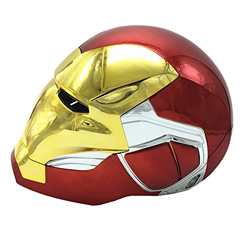 Vengadores Iron Man Casco Máscara Halloween Película Cosplay Disfraz Accesorios Casco Portátil, Gold Iron Man Helmet Mask 1: 1 MK85