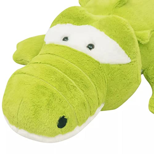 vidaXL Cocodrilo de Peluche Gigante XXL 100 cm Verde Animal Grande de Juguete