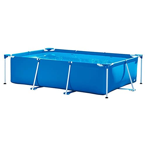 VNFWLDM Piscina Marco De Metal Tubo De Acero Rectangular Square Pool Pool Pond Soporte Grande sobre Tierra Play Pool