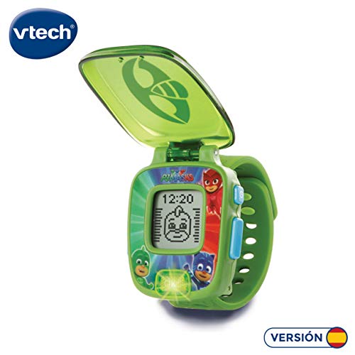 VTech-80-175887 PJ Masks Gekko, Reloj Digital Educativo, Color Verde (80-175887)