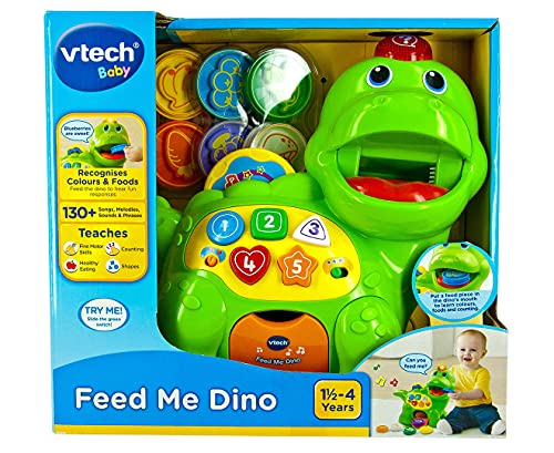 VTech Baby 157703 Feed Me Dino - Juguete para bebé, color verde