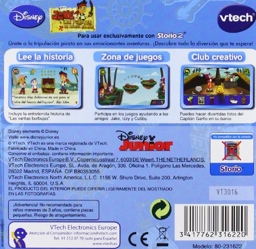 VTech- Jake y los Piratas de Nunca jamás Juego para Tablet, Multicolor (3480-231622)