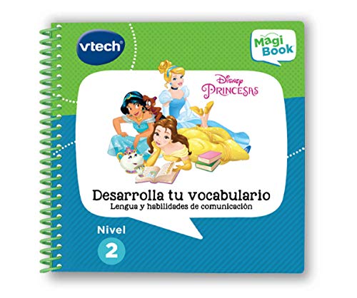 VTech - Libro para Magibook Princesas Disney, Desarrollo del Vocabulario y Habilidades de comunicación con más de 40 Actividades y Cientos de interacciones, Nivel 2, 3-6 años (3480-481822)