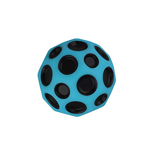 Waboba Moon Pelota de Goma para Interiores y Exteriores, Juego para Niños de Todas las Edades y Adultos, Juguete de Estimulación Sensorial - Azul (6.3cm)