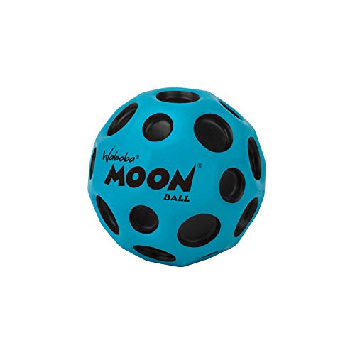 Waboba Moon Pelota de Goma para Interiores y Exteriores, Juego para Niños de Todas las Edades y Adultos, Juguete de Estimulación Sensorial - Azul (6.3cm)