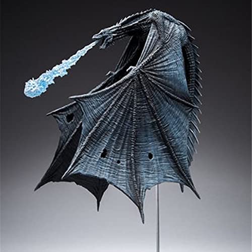 Wanfuzhnagr Juego de Tronos Viserion Ice Dragon CLORURO DE POLIVINILO Figura Model Gift - Alto 7.5 Pulgadas