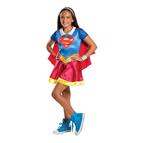 Warner-I- 620742 M-Disfraz para niña, diseño de Super héros-Super-girl talla M (5-7 anos)