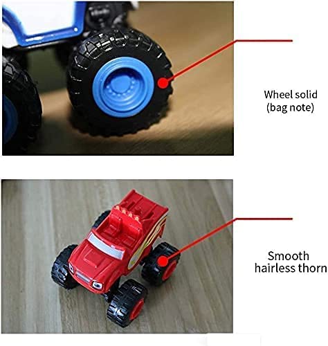 WBDZ 6 Piezas de Juguetes Monster Machine, Monster Cars, Dibujos Animados Seis Tipos de Llamas y Robot Monsters Bigfoot Off-Road Monster Car Niños Die-Casting Toy Machine Gift