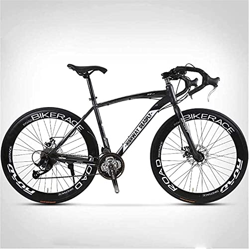 WENHAO Bici de carretera 700C Marco de acero de alto contenido de carbono Bicicleta, carreras de bicicletas de carretera, bicicleta de la rueda de 26 pulgadas Bicicleta de doble disco Bicicletas de fr