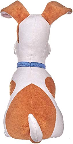 Whitehouse Leisure International Ltd. Mascotas (The Secret Life of Pets 2) - Peluche MAX, Perro Blanco con Manchas Marrones 29 cms. - Calidad Super Soft - Precio por Modelo (Sentado).