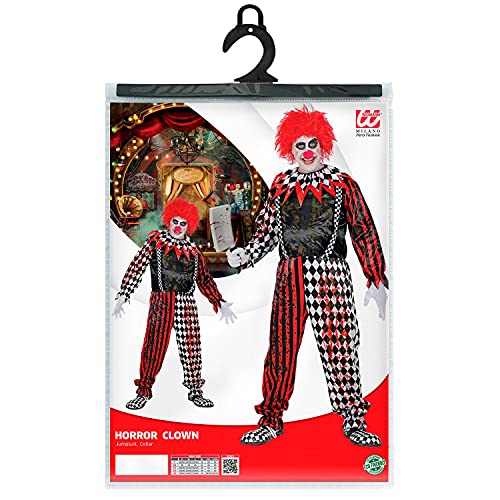 WIDMANN - Disfraz de payaso asesino, mono y cuello, fiesta temática, Halloween, 52520