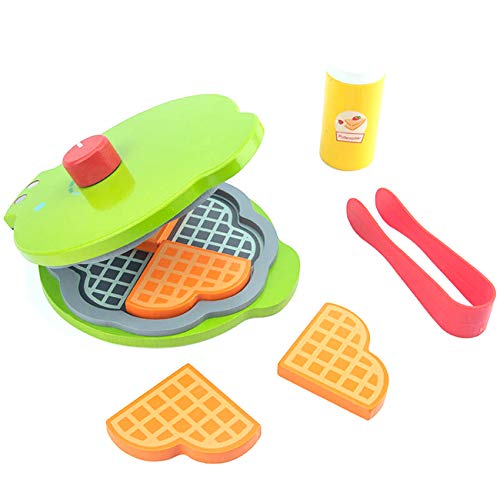 wivarra Juguetes de Cocina para NiñOs Cocina de Bricolaje Juego de SimulacióN SimulacióN Cocina de Madera Juguetes de Comida para NiñOs Juego de Juguetes - MáQuina de Panqueques