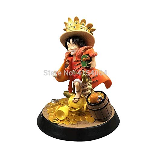 WMYATING Realista y Divertido Anime One Piece Luffy Dibujos Animados Muñeca Muñeca Figura 18 cm Pvtoy para la colección de niños Regalo de cumpleaños