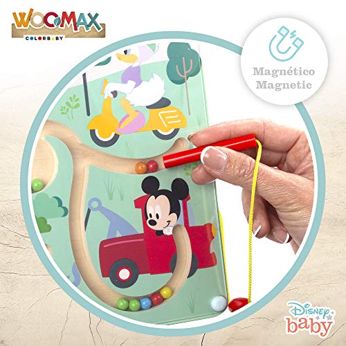 WOOMAX - Juegos de laberintos Juguete laberinto Cuentas madera y formas Abaco infantil para niños Juguete bebes 1 año Juguetes Montessori Motricidad Fina Regalos educativos niños 1 año