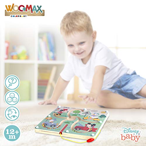 WOOMAX - Juegos de laberintos Juguete laberinto Cuentas madera y formas Abaco infantil para niños Juguete bebes 1 año Juguetes Montessori Motricidad Fina Regalos educativos niños 1 año