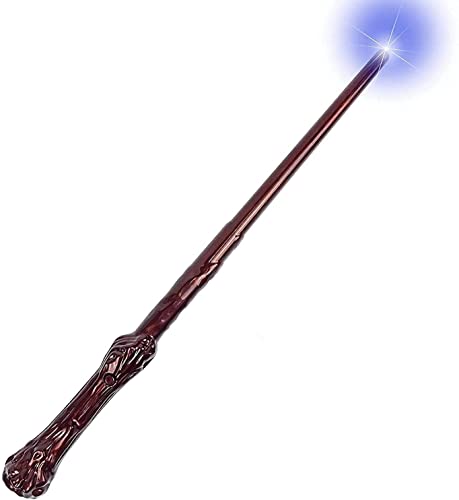 wowspeed Varita Mágica de Halloween, 37CM Varita de luz, Varita Mágica Harry Potter, Varita Mágica con luz y Sonido para Brujas y Magos para Mardi Gras, Carnaval y Halloween para Niños y Adultos