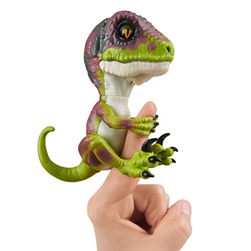 Wowwee- Stealth Fingerlings Velociraptor, Color Verde grisaceo/Morado (3782)