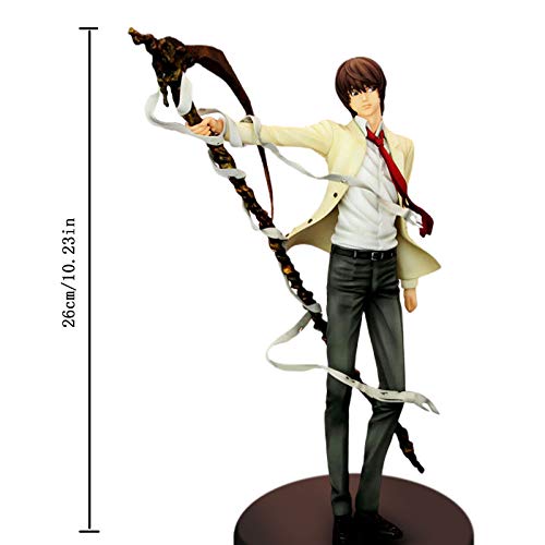 WRH Death Note Anime Yagami Light PVC Figura De Acción Modelo de Personaje Periférico de Animación,Regalo de Cumpleaños Decoración para Carro Cuarto Escritorio Habitación