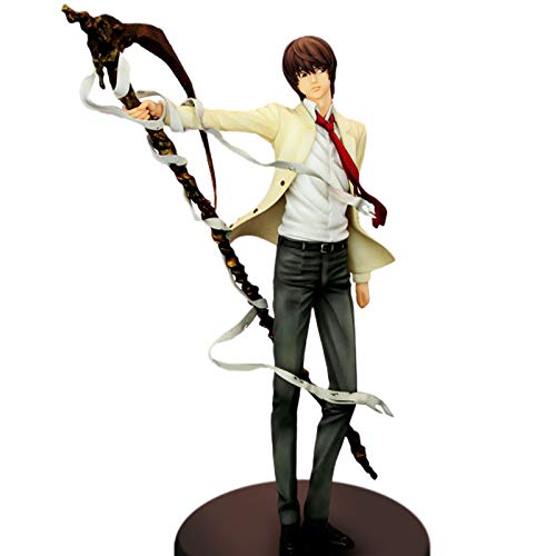 WRH Death Note Anime Yagami Light PVC Figura De Acción Modelo de Personaje Periférico de Animación,Regalo de Cumpleaños Decoración para Carro Cuarto Escritorio Habitación