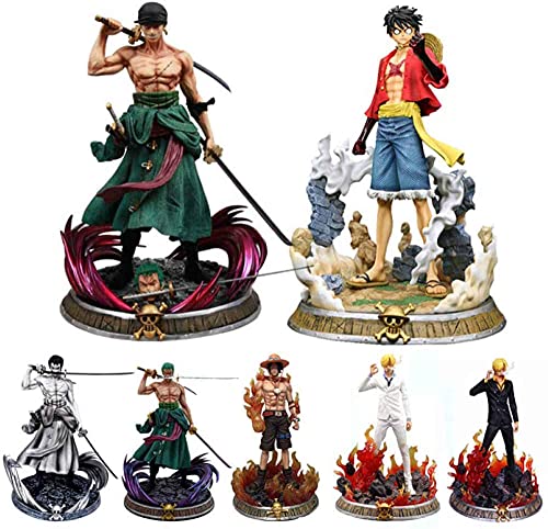 WSJYP Anime Action Doll Girl PVC 37-41 Cm, Anime One-Piece Roronoa Zoro Luffy Winsmok Sanji Series Toy Gift-38 Cm F Series Decoraciones Cade,36cm C