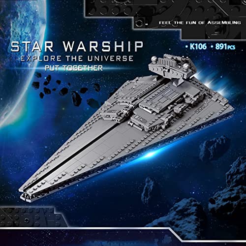 WWEI Destructor de estrellas imperial, bloques de construcción, galáctico, Victory Kreuzer 891, bloques de construcción compatibles con Lego Star Wars 75252