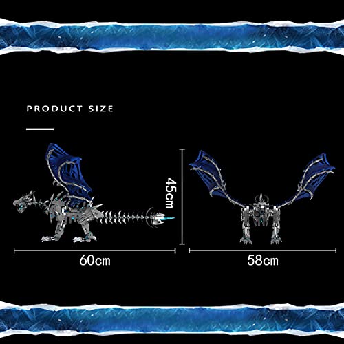 WWEI Juego de 1388 piezas de construcción de dinosaurio modelo con mini-Eisberg, dragón de Eisberg, regalo para niños y adultos, compatible con Lego