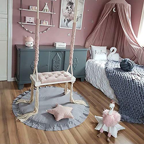 WWSZ Columpio de Madera Columpio para bebé,Columpios Infantiles Interior Asiento,Columpio de Madera para niños,Columpio Hamaca Bebe Madera,decoración habitación Infantil,Mecedora Bebe