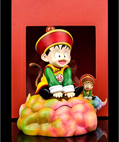 WYETDAS Dragon Ball Monkey King Figura GK Voltereta Nube Niñez Nube Wukong Estatua Figuras de acción Figura de Anime Adornos de Juguete 17CM