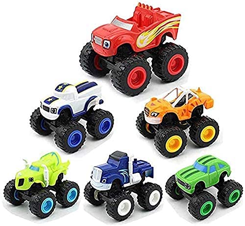 XBR 6 Piezas Monster Machines Toys, Blaze and The Monster Machines Monster Truck para niños Diecast Juguetes Juguetes Máquinas Regalos