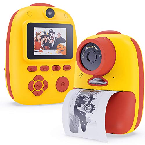 XDDIAS Cámara para Niños, Recargable Cámara Digitale Selfie con 32GB Tarjeta SD, Video Cámara Infantil con Pantalla de 2.4 Pulgadas para Niños y Niñas (Amarillo)