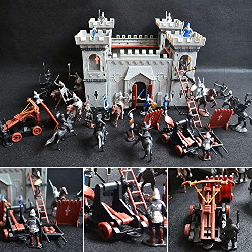 XHXseller - Juego de accesorios de construcción de modelos, kit de construcción y juguete de castillo medieval mágico, castillo medieval medieval de la Edad Media, Fuerte Militar de plástico