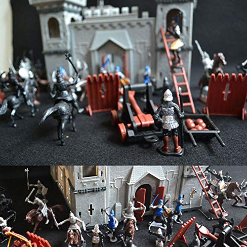 XHXseller - Juego de accesorios de construcción de modelos, kit de construcción y juguete de castillo medieval mágico, castillo medieval medieval de la Edad Media, Fuerte Militar de plástico