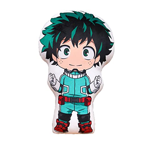 Xinchangda My Hero Academia - Almohada de peluche con diseño de anime Midoriya Izuku Todoroki Shoto de peluche con dibujos animados y suaves para decoración del hogar, regalo para niños y niñas