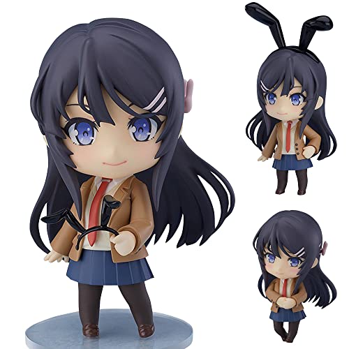 Xinchangda Rascar Does Not Dream of Bunny Girl Sakurajima Mai Figura Q Versión Figura de acción Anime Modelo de personaje Estatuas de PVC Decoración de escritorio Colección Regalos