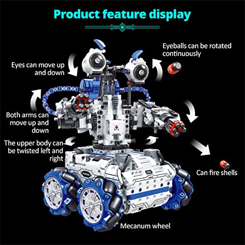 XLNB Kit de construcción de Control Remoto 2 en 1, 1084 Piezas de Robot de deformación RC Recargable y Juguetes para el automóvil, Regalo de Aprendizaje de Ciencias Stem para niños de 8 a 12 años