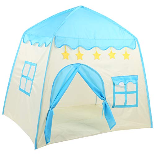 Xndz Carpa para niños Playhouse, Princess Castle Carpa para niños, Carpa Plegable de Tela Oxford Playhouse con Puerta de Cortina y Ventanas para Interiores y Exteriores