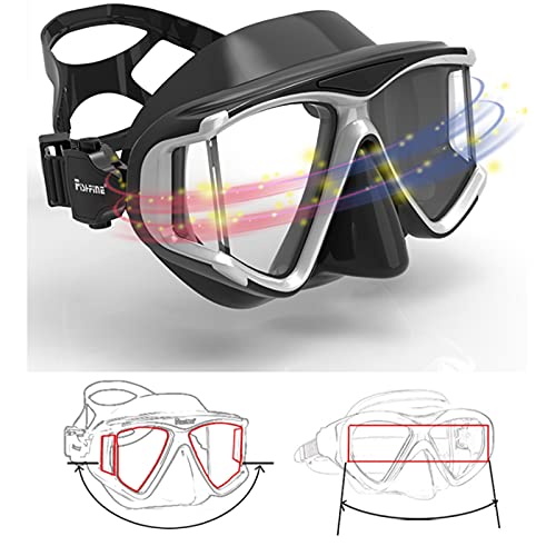 XYZLEO Gafas de Buceo Gafas Snorkel Seco Completo Kit de Snorkel Máscara de Buceo Set de Snorkel Profesional para Adultos Jóvenes Hombre Mujer