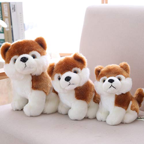 Y6osemitePlush Almohada Mascotas Simulación Husky Akita Perro Peluche Peluche Animal Muñeca Gordita Super Suave Juguete para Niñas Hogar Oficina Escritorio Decoración - 28cm Perro San Bernardo