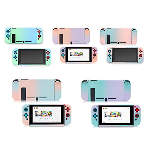 YANZHU Funda protectora para Nintendo Switch, funda delgada de TPU suave para consola NS y controladores Joy-Con, carcasa rígida de TPU