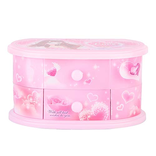 Yeelur Joyero de Bailarina en Forma de corazón, Caja de Almacenamiento de Joyas de Baile, Regalos de Bailarina, Caja de música clásica, para niñas pequeñas para niñas(Pink)