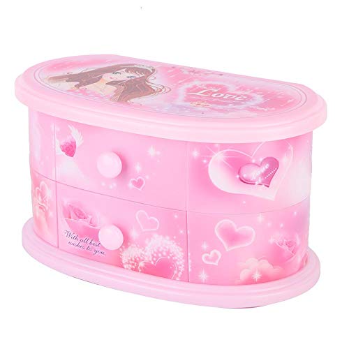 Yeelur Joyero de Bailarina en Forma de corazón, Caja de Almacenamiento de Joyas de Baile, Regalos de Bailarina, Caja de música clásica, para niñas pequeñas para niñas(Pink)